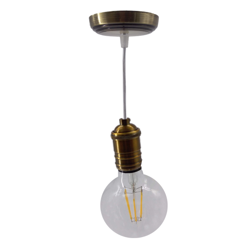 KIT COLG.E27 C/PORTALAMP.VINTAGE BCE.VERDE 9505